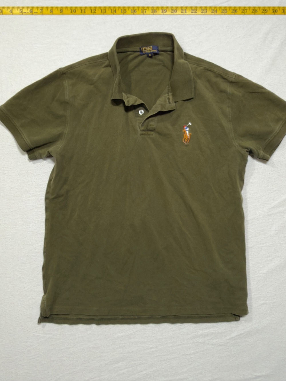 Polo by Ralph Lauren Olive Green Short Sleeve Polo with Embroidered Pony